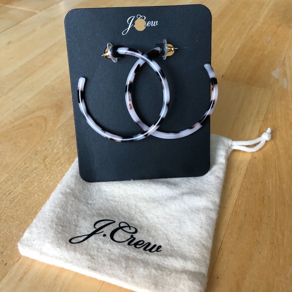 J Crew large lightweight hoop earrings